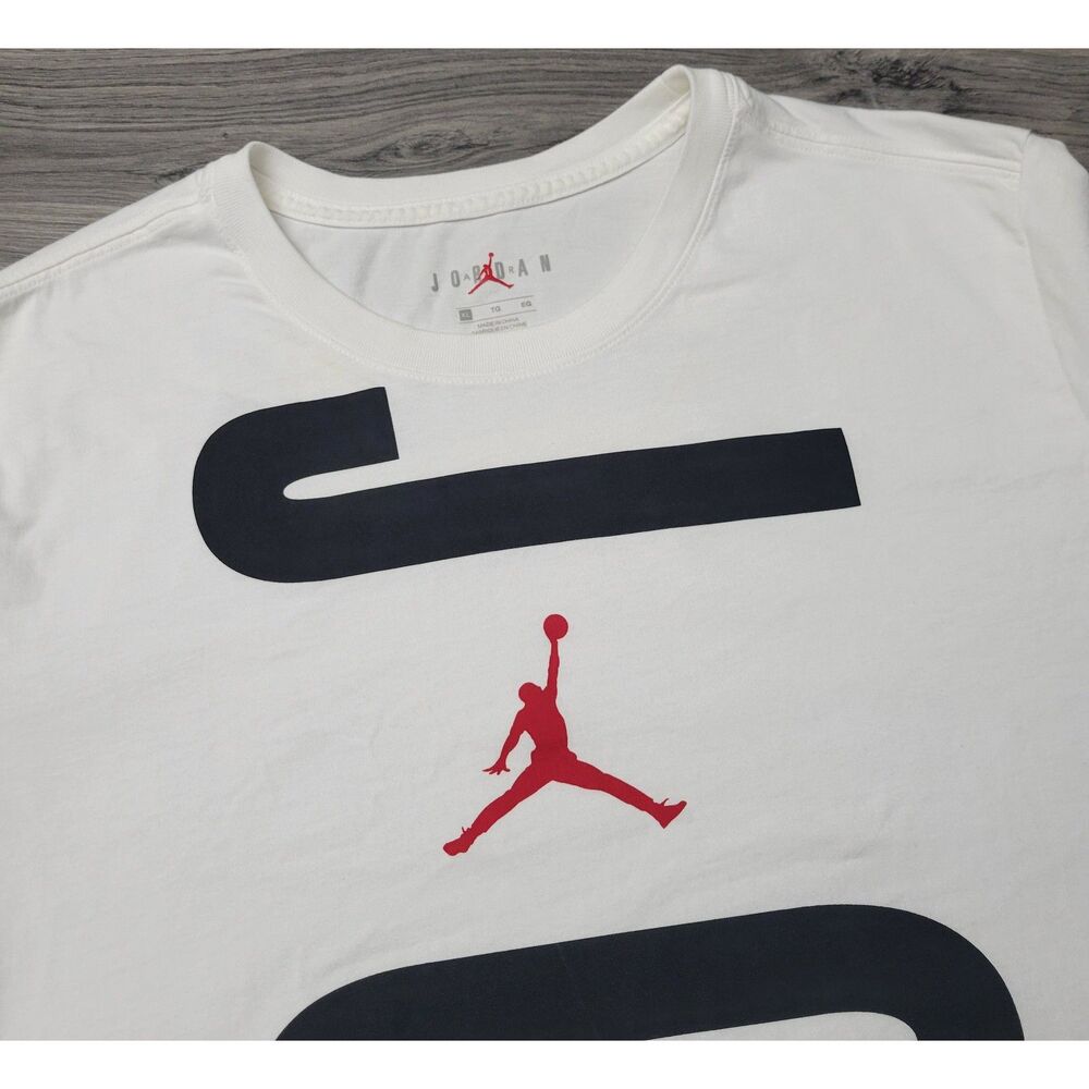 Vintage Air Jordon Jumpman Mens Size XL‎ Michael Jordon Wordmark White T-Shirt